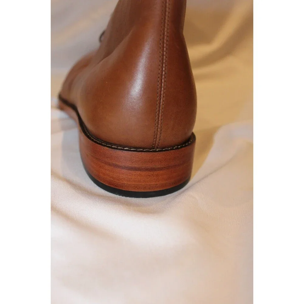 NISOLO MEN'S CHUKKA LEATHER BOOTS TOBACCO BROWN‎ SZ 12 NIB